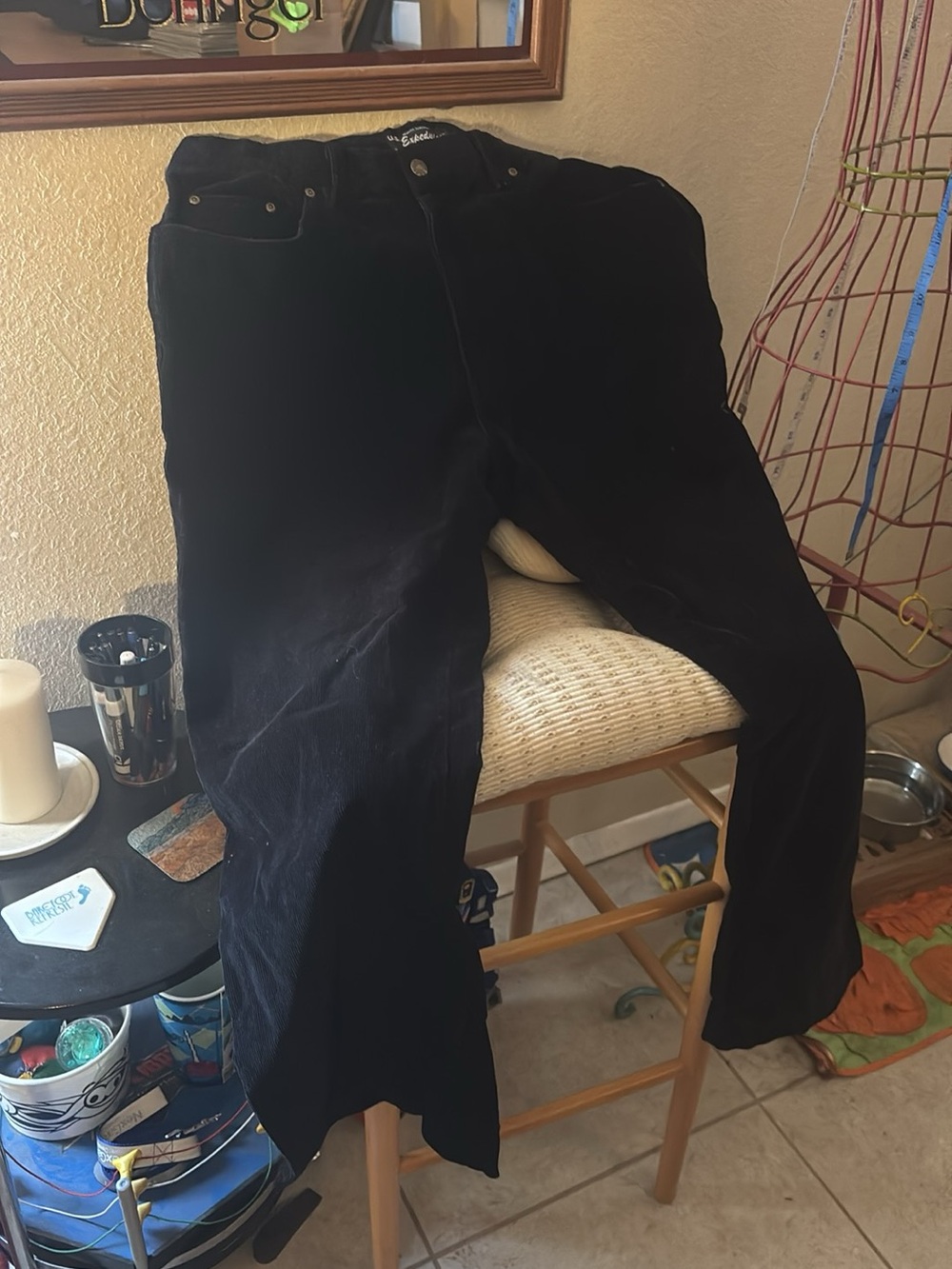 Men's Black Corduroy Pants - Classic Straight Fit